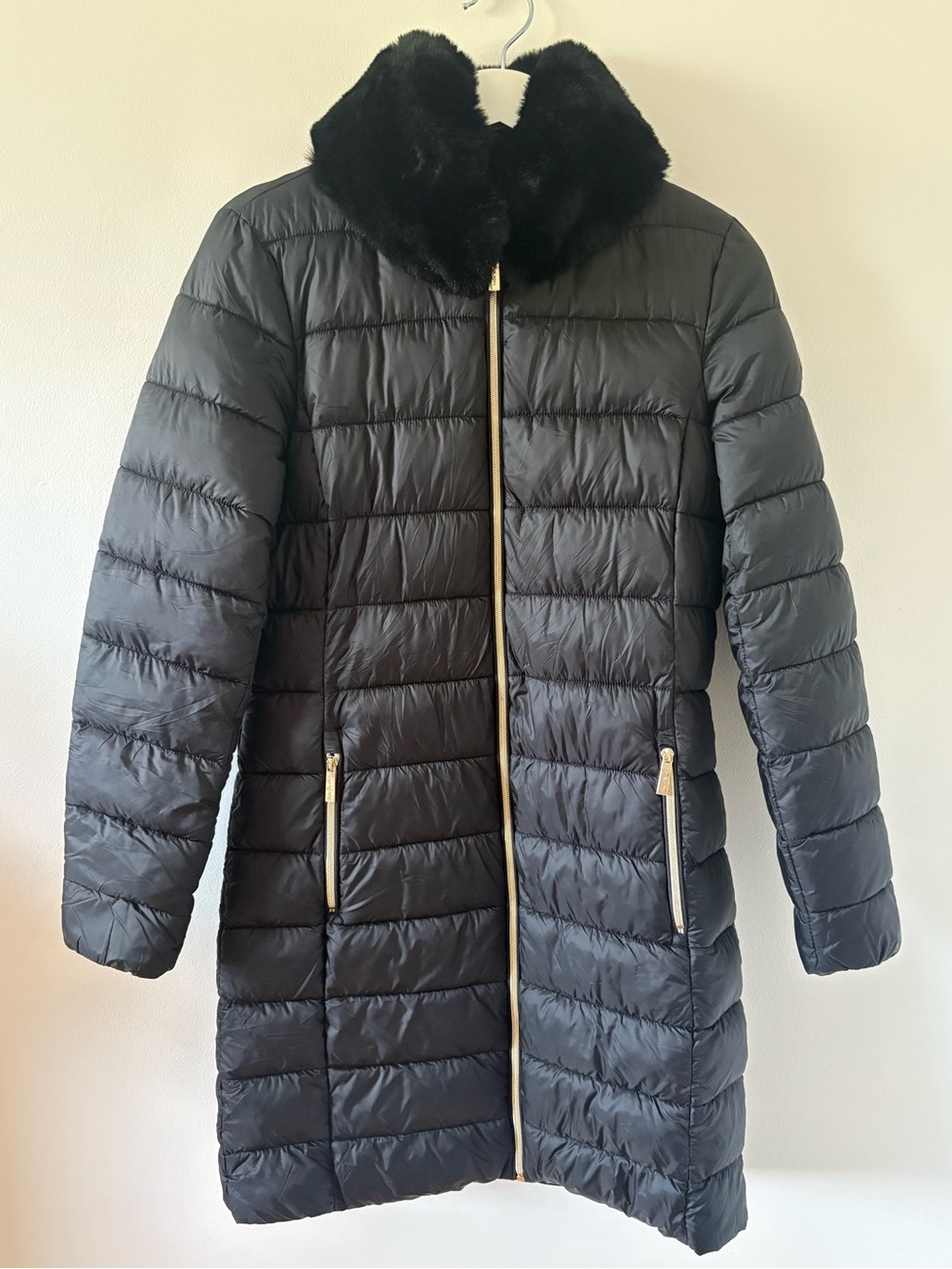 Michael Kors Down Long Puffer Jacket Faux Fur S